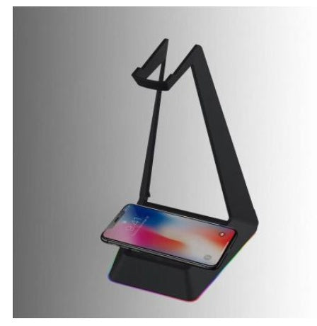 Light-Up Wireless Headphone Stand — Charge and Display in Style