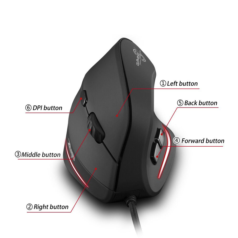 Vertical Gaming Mouse for Comfort and Control