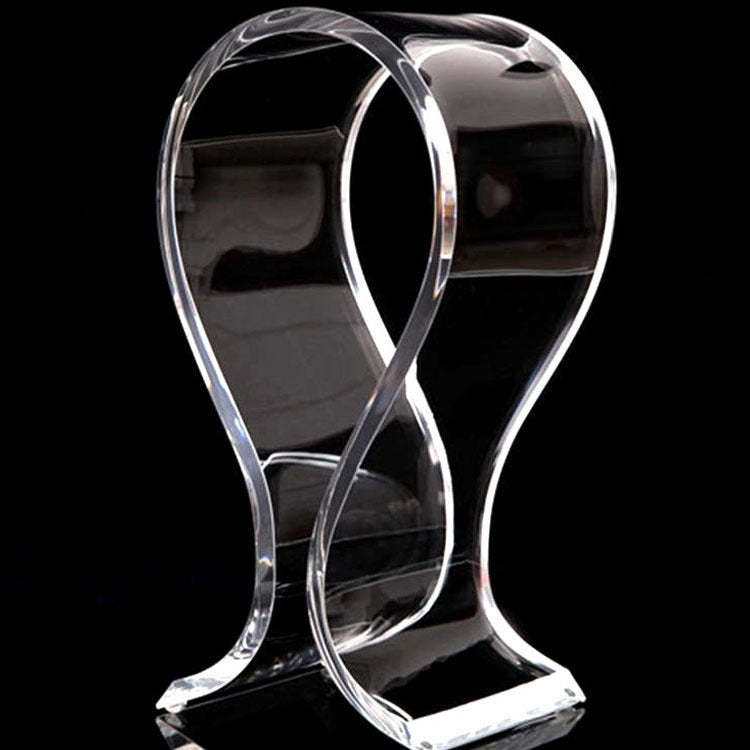 Crystal Clear Acrylic Headphone Stand for a Sleek Display