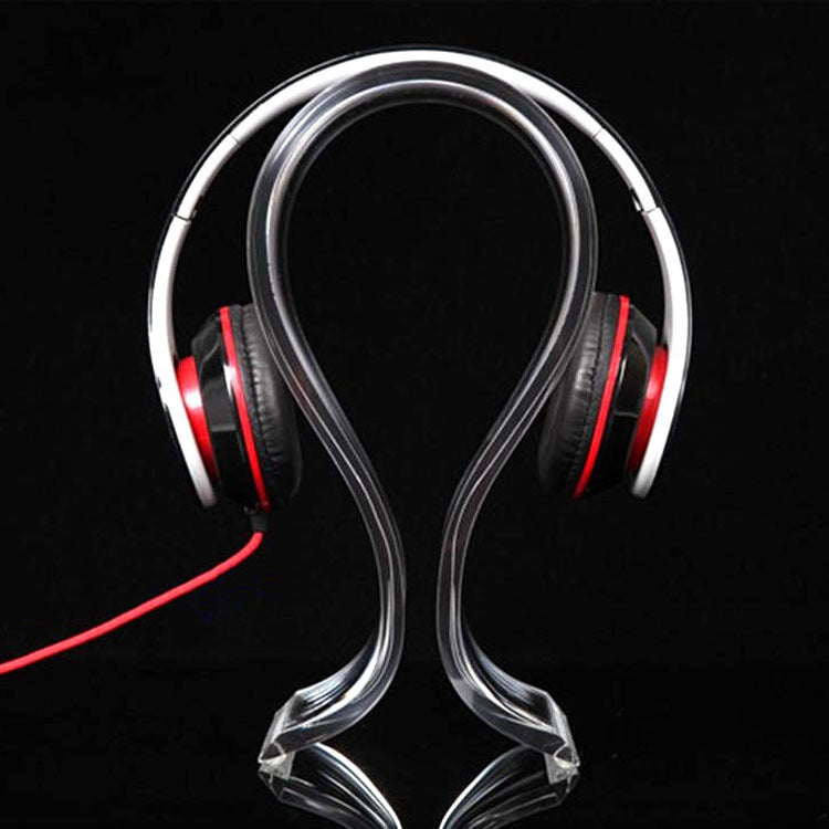 Crystal Clear Acrylic Headphone Stand for a Sleek Display