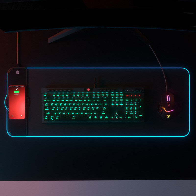 Charge & Play – Wireless RGB Luminous Mouse Pad