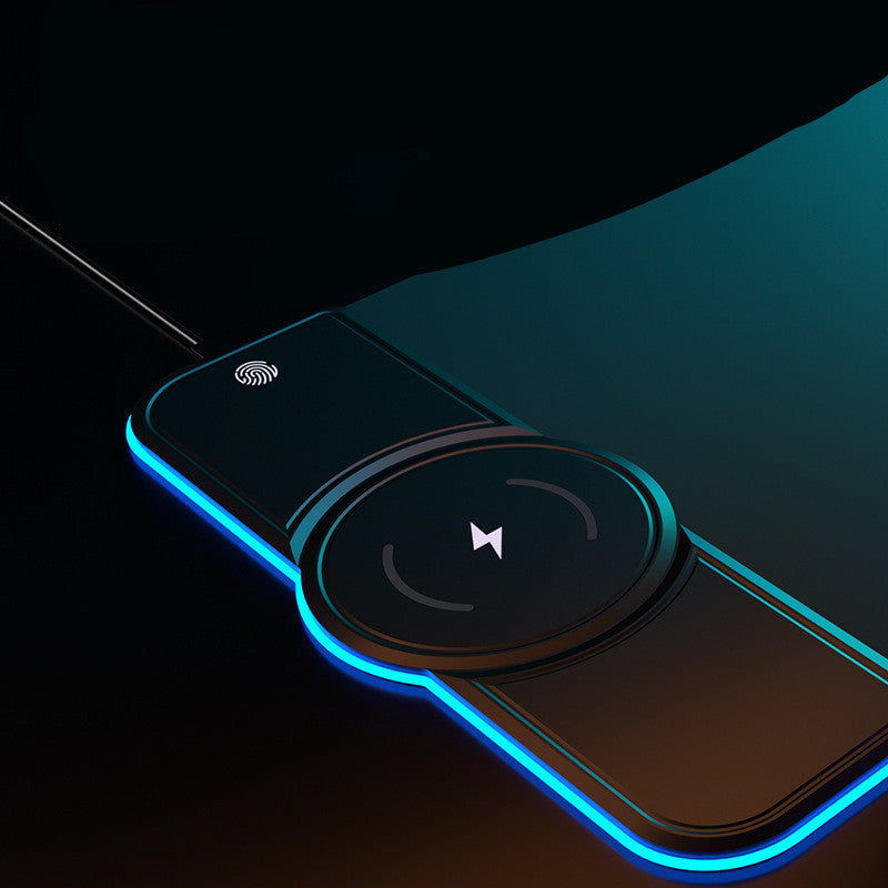 Charge & Play – Wireless RGB Luminous Mouse Pad