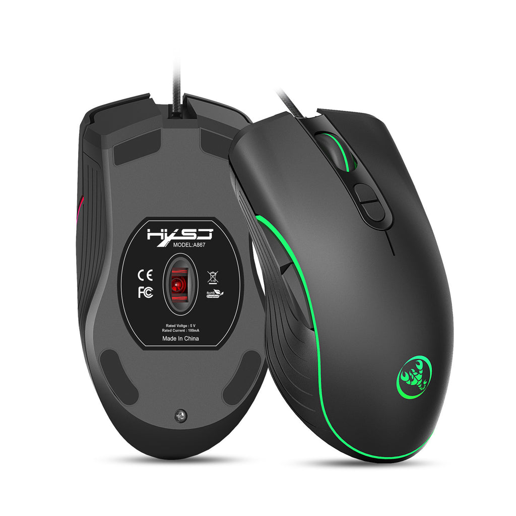 UGlowing Wired Gaming Mouse – Light Up Your Gameplay