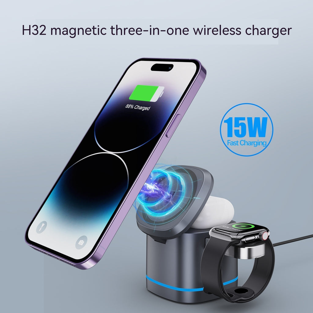 Fast Magnetic Wireless Charger – Power Up Phone, Watch & Pods
