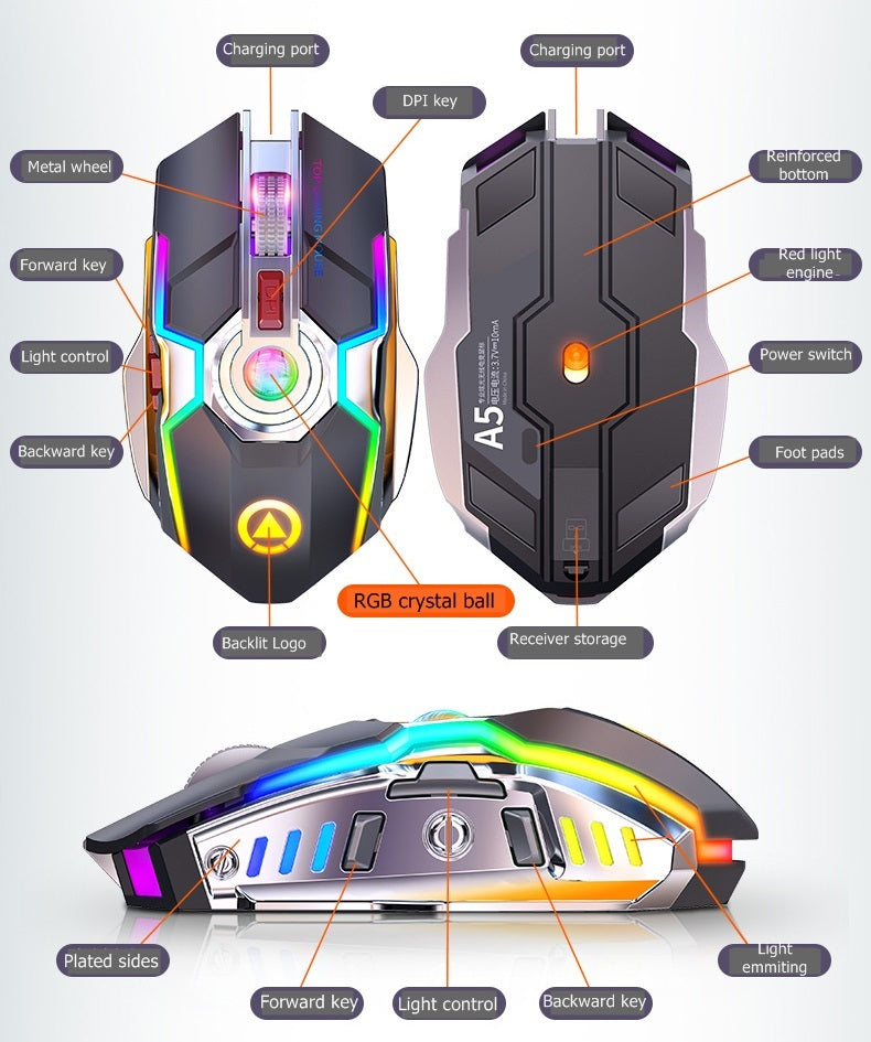 Wireless RGB Mouse That Keeps Gaming Smooth and Silent