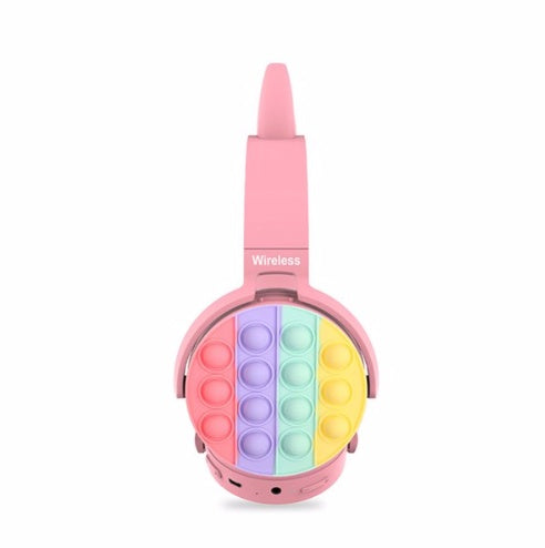 Focus and Fidget – Stress-Relief Headphones with Pop-It Fun