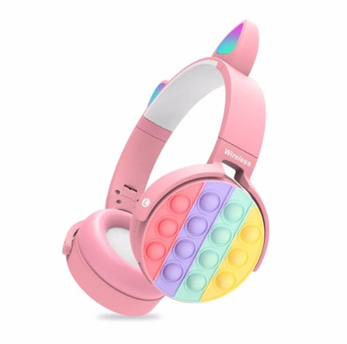 Focus and Fidget – Stress-Relief Headphones with Pop-It Fun