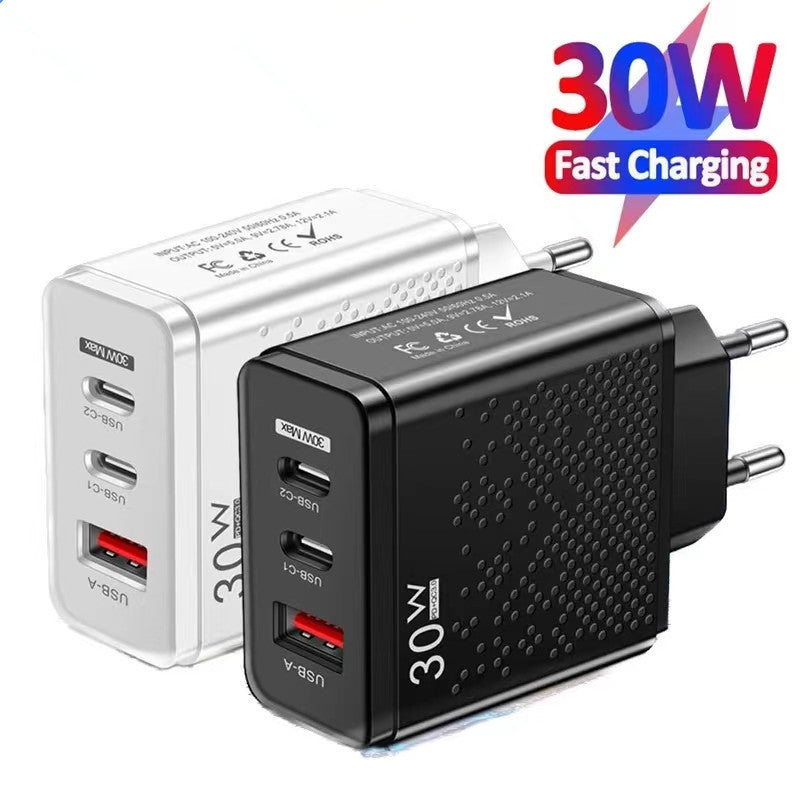 Luminous LED Fast Charger with Dual USB Type-C Ports