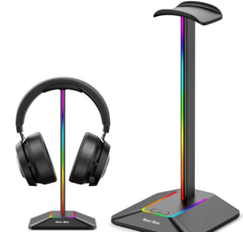 RGB Headphone Stand with Dual USB Ports & Vivid Lights