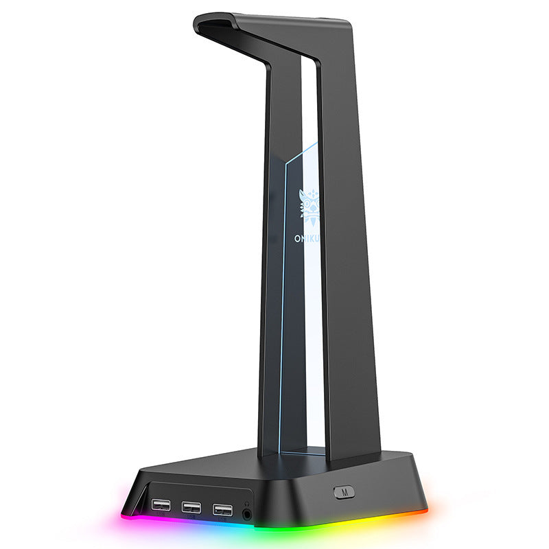RGB Headphone Stand with USB Hub – Light Up Your Setup