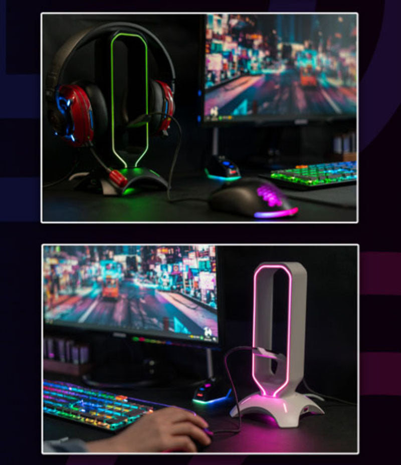 Stylish RGB Gaming Headphone Stand for Your Dream Setup