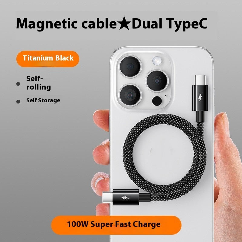 Magnetic Fast Charging Cable for iPhone & Type-C Devices