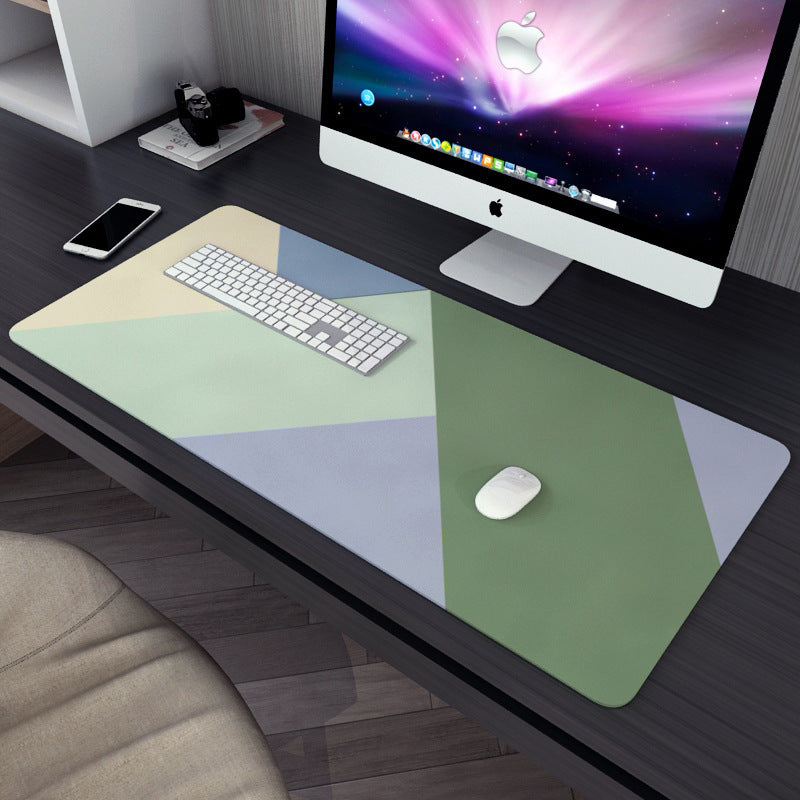 Stylish Comfort – Thick Geometric Desk Pad for Work & Play