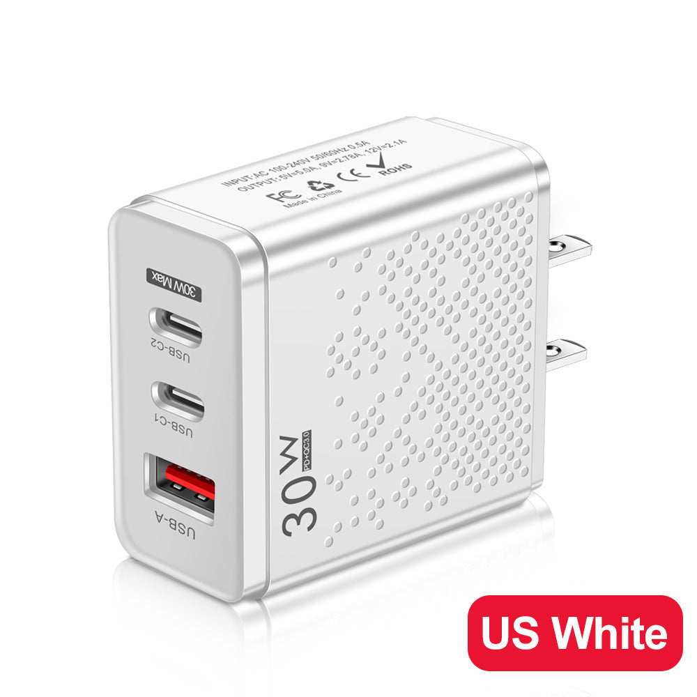 Luminous LED Fast Charger with Dual USB Type-C Ports