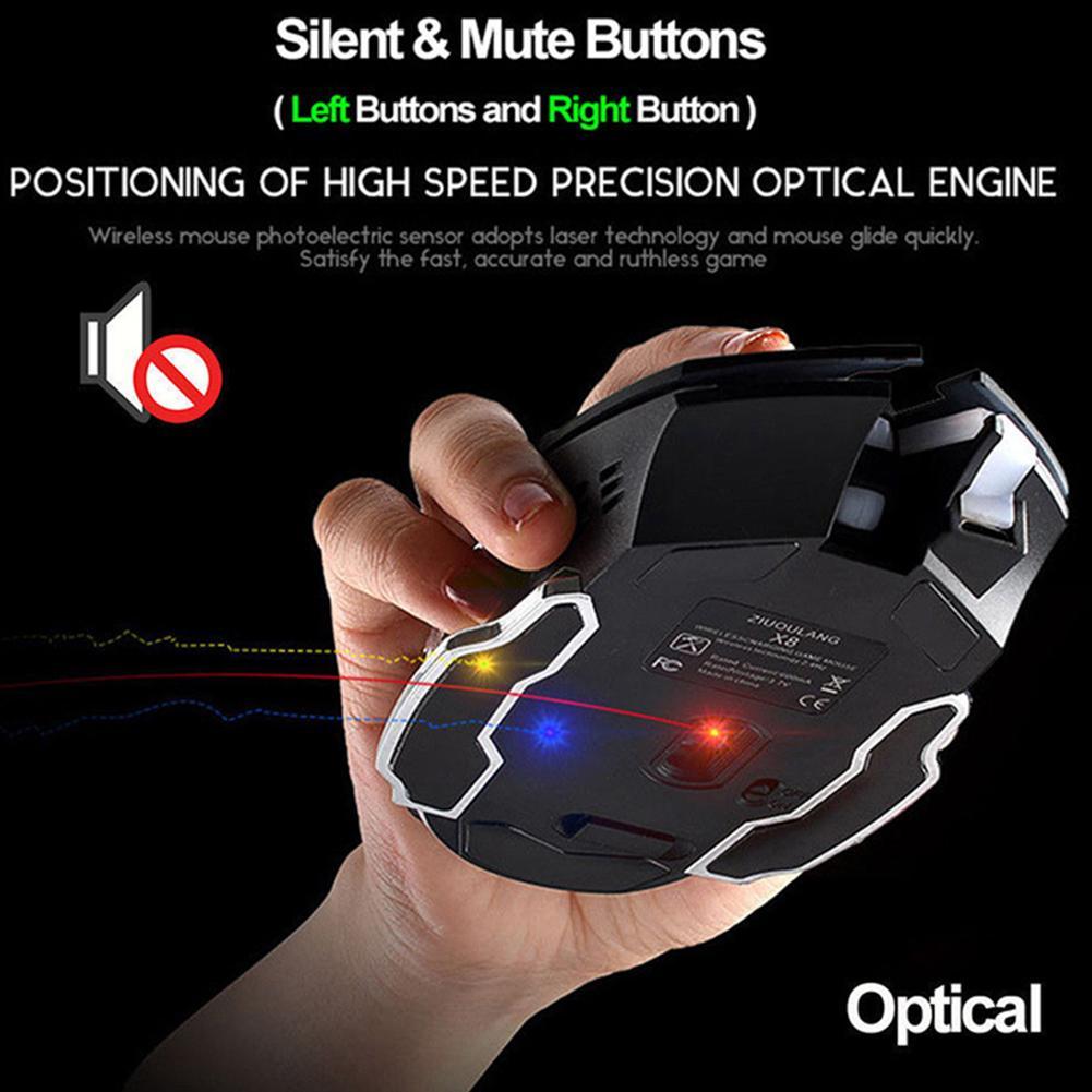 X8 Rechargeable Gaming Mouse with Smooth Wireless Performance