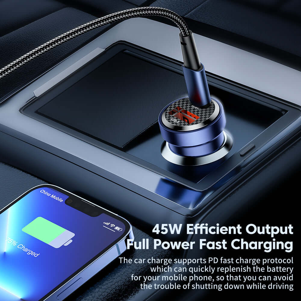 Sleek Transparent Car Charger for a Stylish Drive