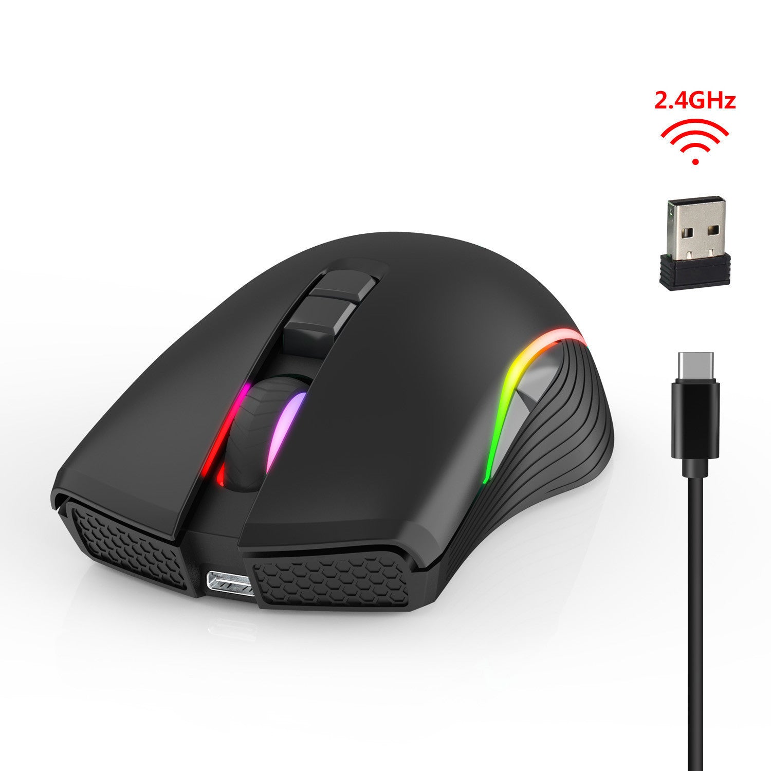 Glow Bright, Play Smooth with Type-C Wireless Gaming Mouse