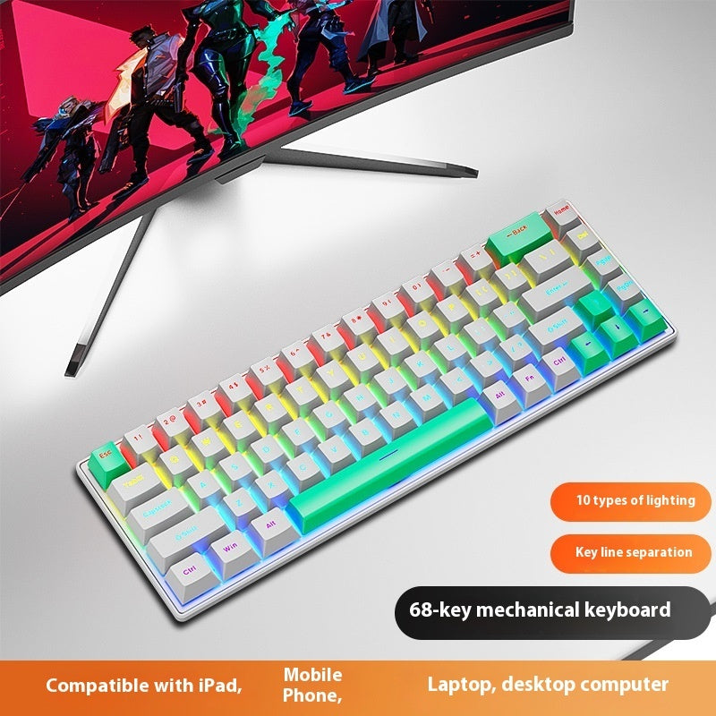K68 Mechanical Computer Wired Keyboard