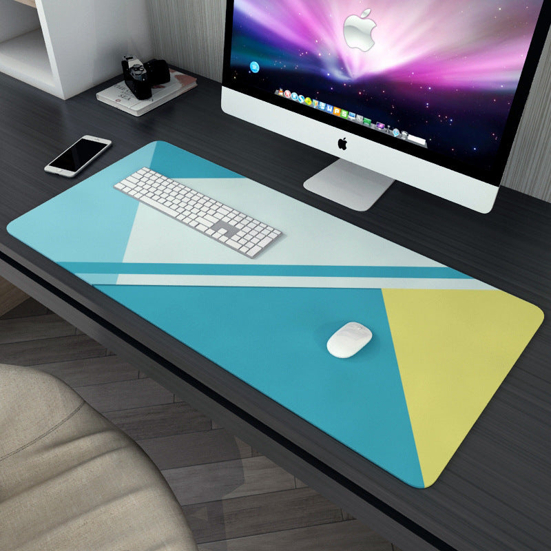 Stylish Comfort – Thick Geometric Desk Pad for Work & Play