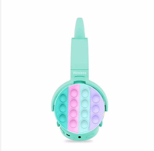 Focus and Fidget – Stress-Relief Headphones with Pop-It Fun