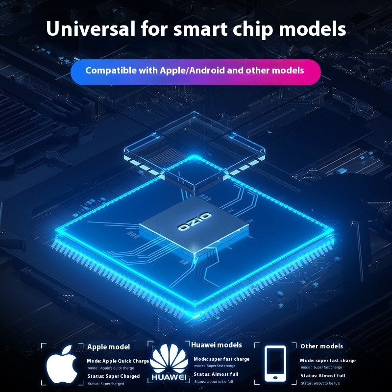 Smart Triple-Port Car Charger with Voltage Display & Adapter