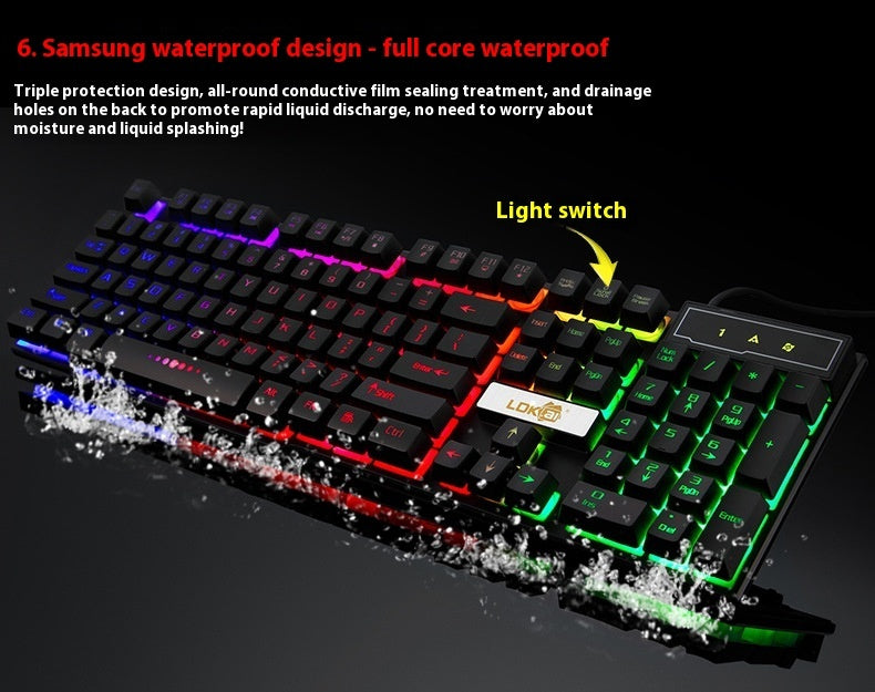 Glowing USB Gaming Keyboard for Stylish, Precise Gameplay