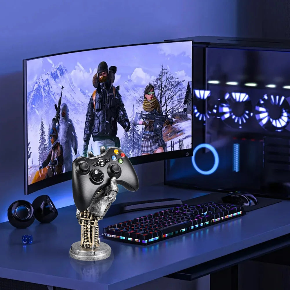 Robot Gaming Stand – Tidy, Cool, and Gamer-Ready Setup!