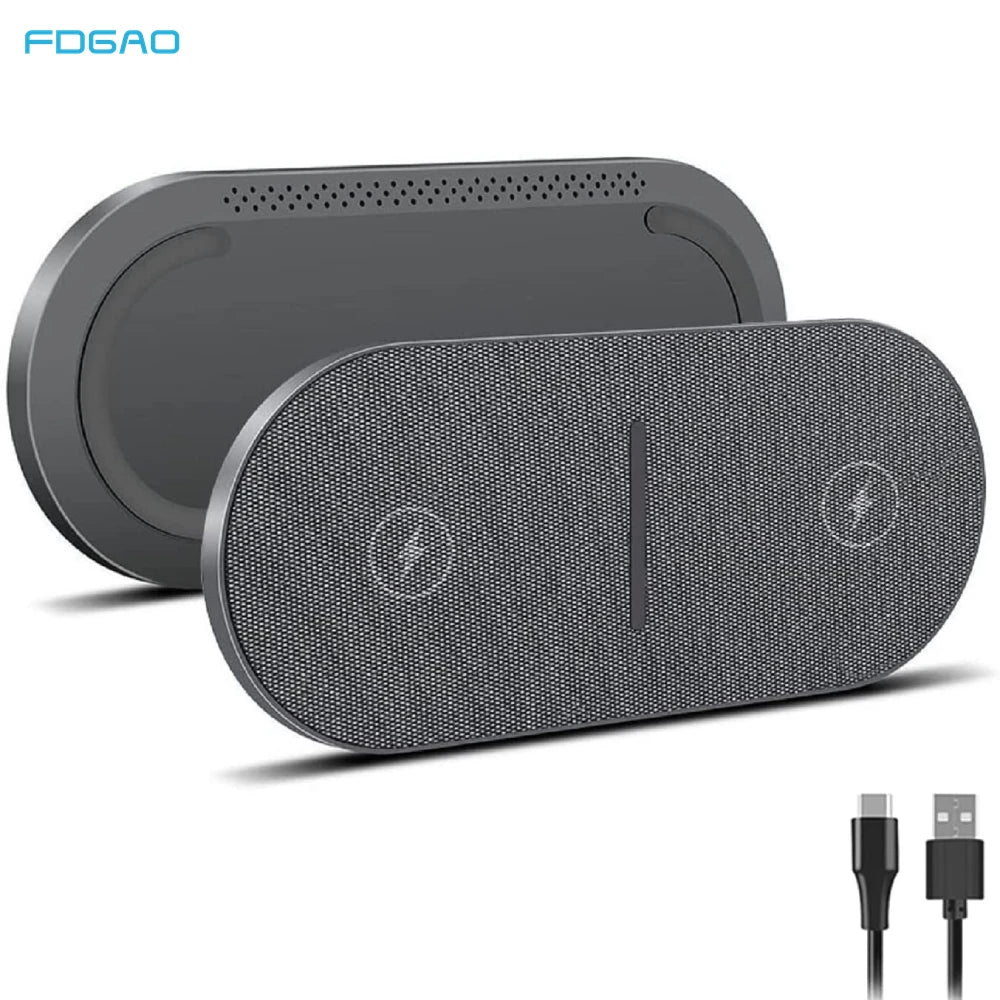 Dual Wireless Charging Dock – Power Up Effortlessly!