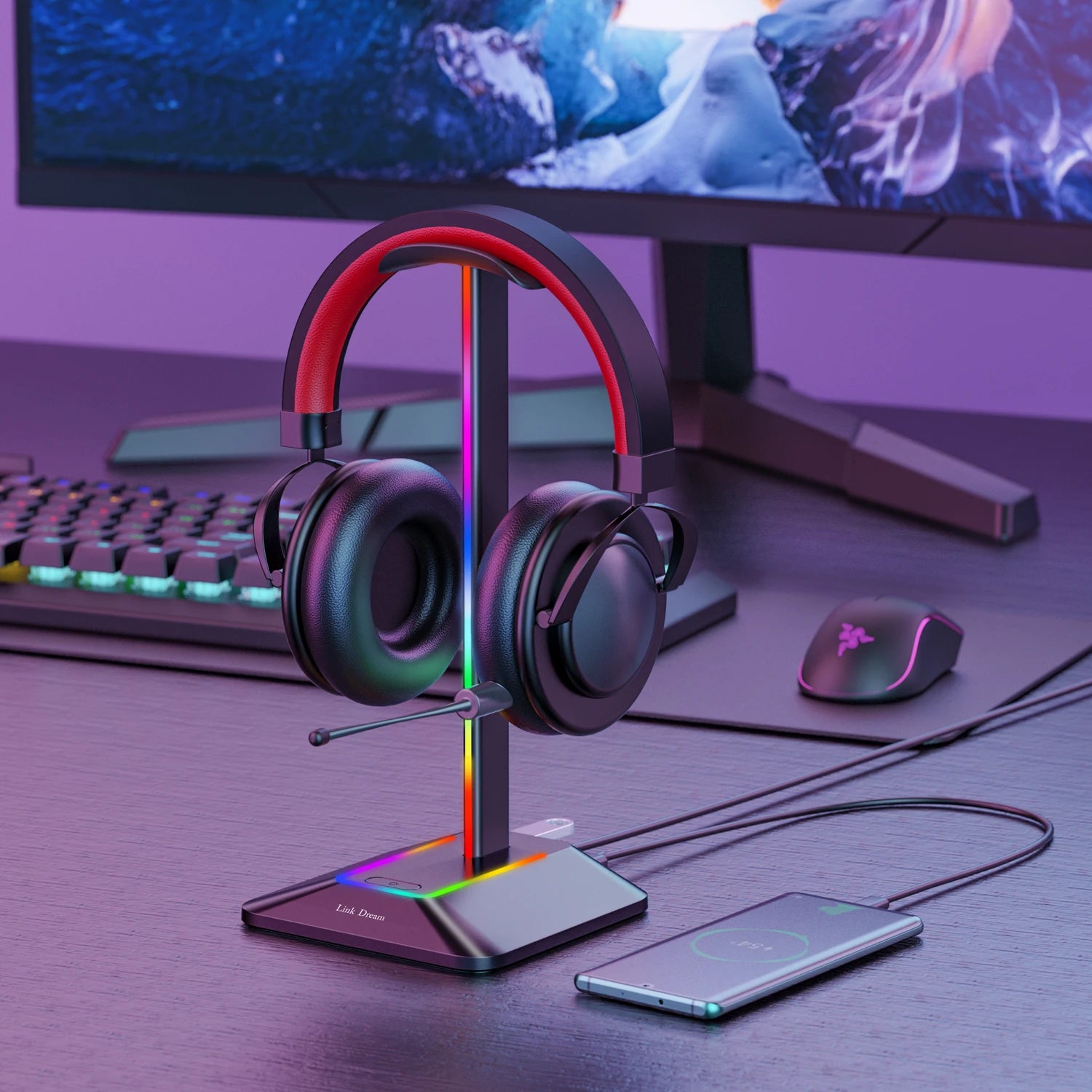 RGB Headphone Holder – Keep Your Setup Clean and Lit