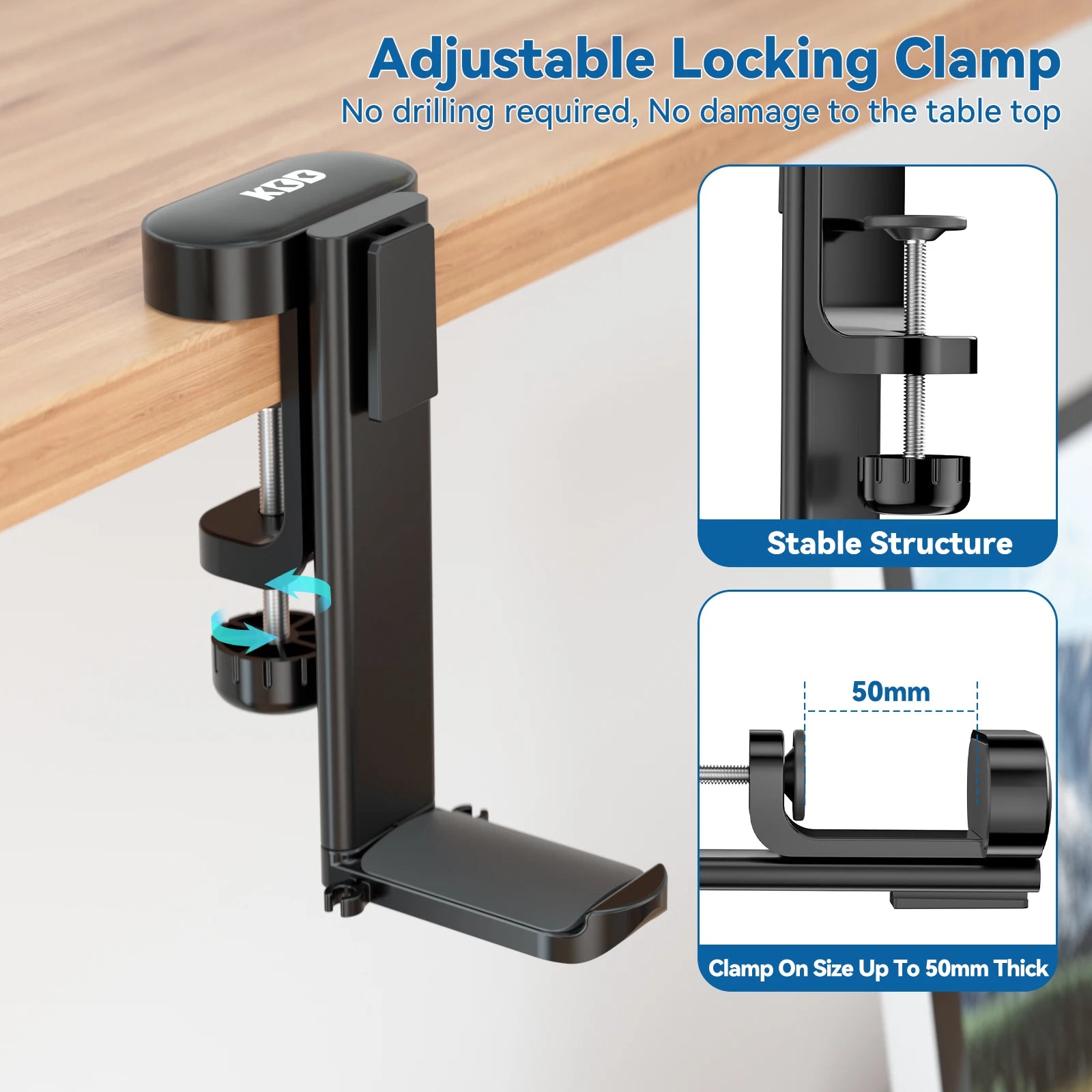 KDD 2-in-1 Headphone Stand – Space-Saving Desk Organizer!