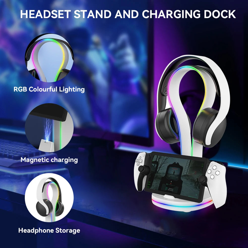 Magnetic Charging Stand – Charge PS Portal Headset and Accessories Effortlessly!