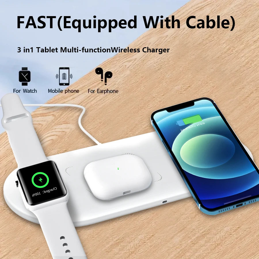 3-in-1 Wireless Charging Pad – Power All Your Devices!