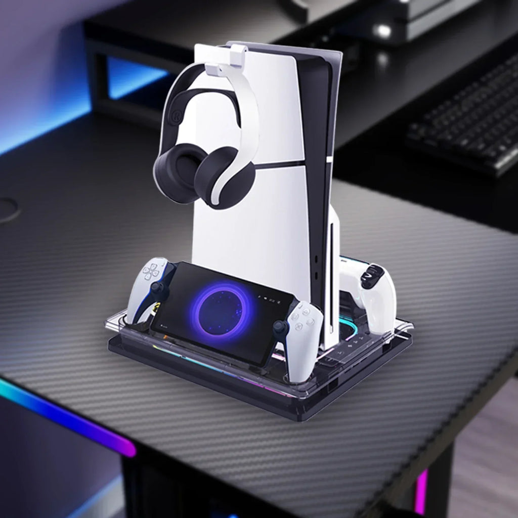 GAMINJA P53 RGB Base – Cool, Charge, and Organize PS5 Setup!