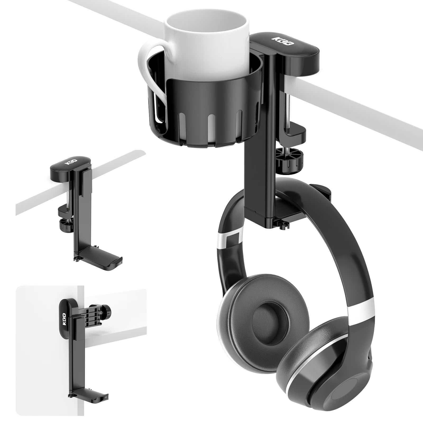 KDD 2-in-1 Headphone Stand – Space-Saving Desk Organizer!