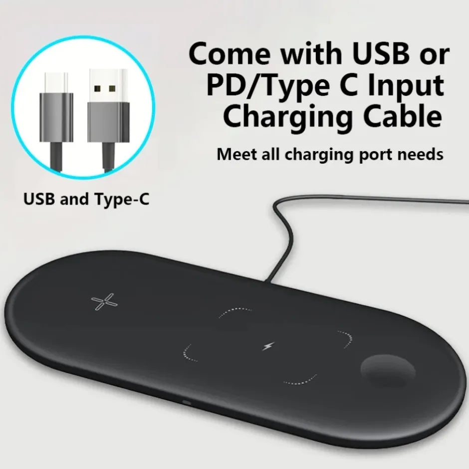 3-in-1 Wireless Charging Pad – Power All Your Devices!