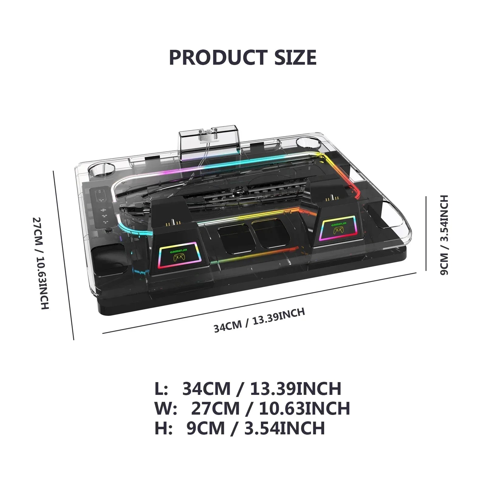 GAMINJA P53 RGB Base – Cool, Charge, and Organize PS5 Setup!