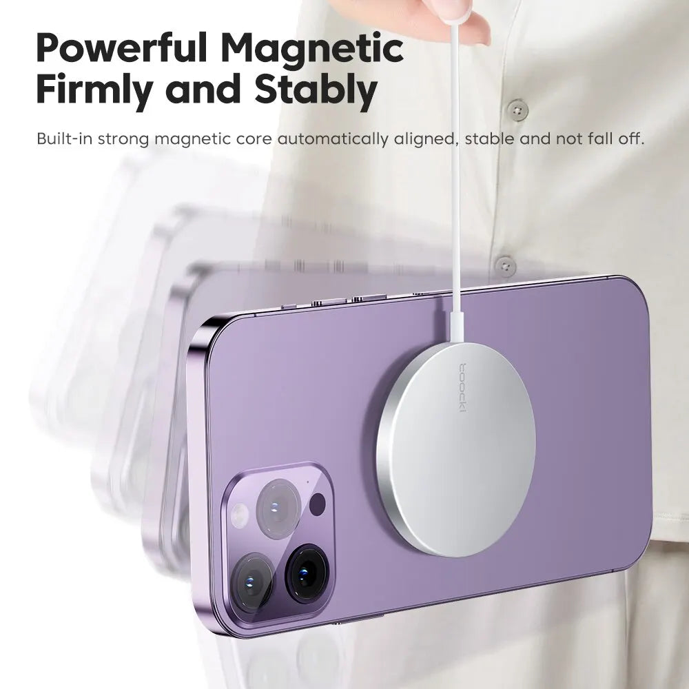 Toocki 15W Magnetic Charger – Snap, Charge, and Go!