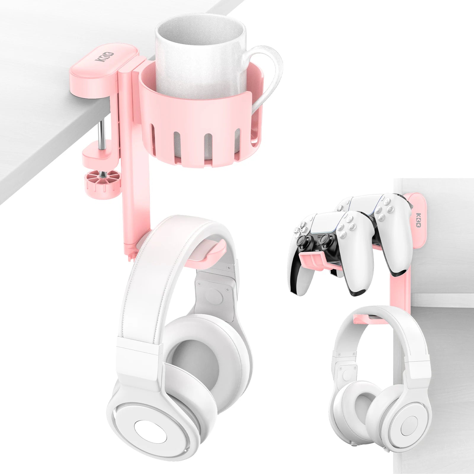 KDD 2-in-1 Headphone Stand – Space-Saving Desk Organizer!