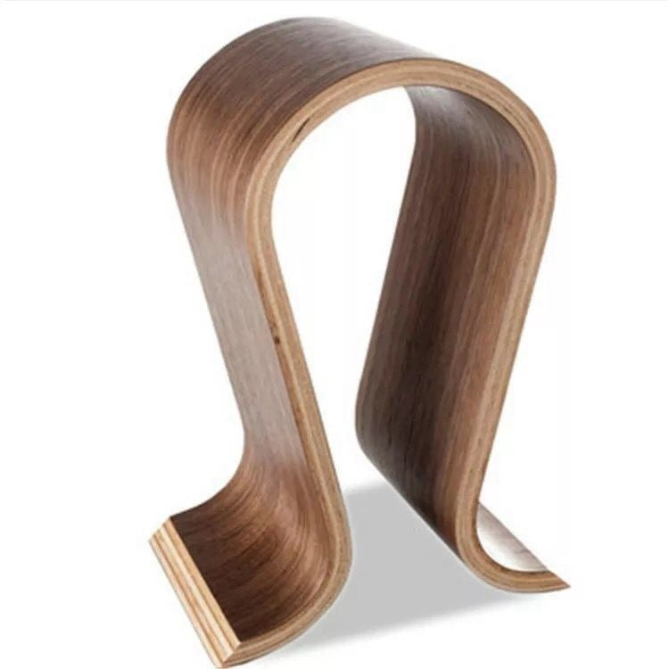 Modern Wooden Headphone Holder for Desks & Gaming Setups