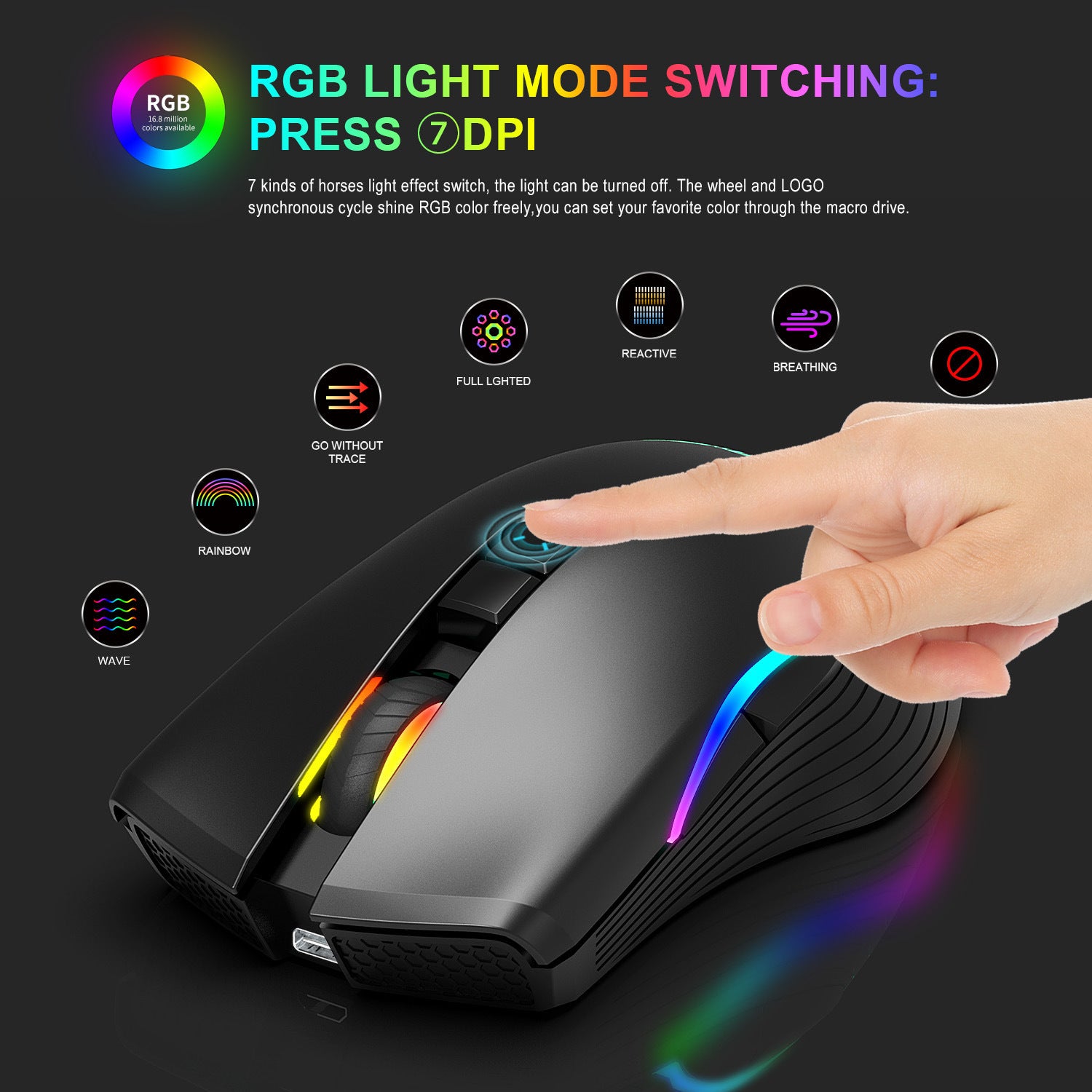 Glow Bright, Play Smooth with Type-C Wireless Gaming Mouse