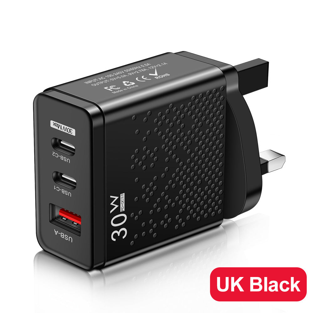 Luminous LED Fast Charger with Dual USB Type-C Ports