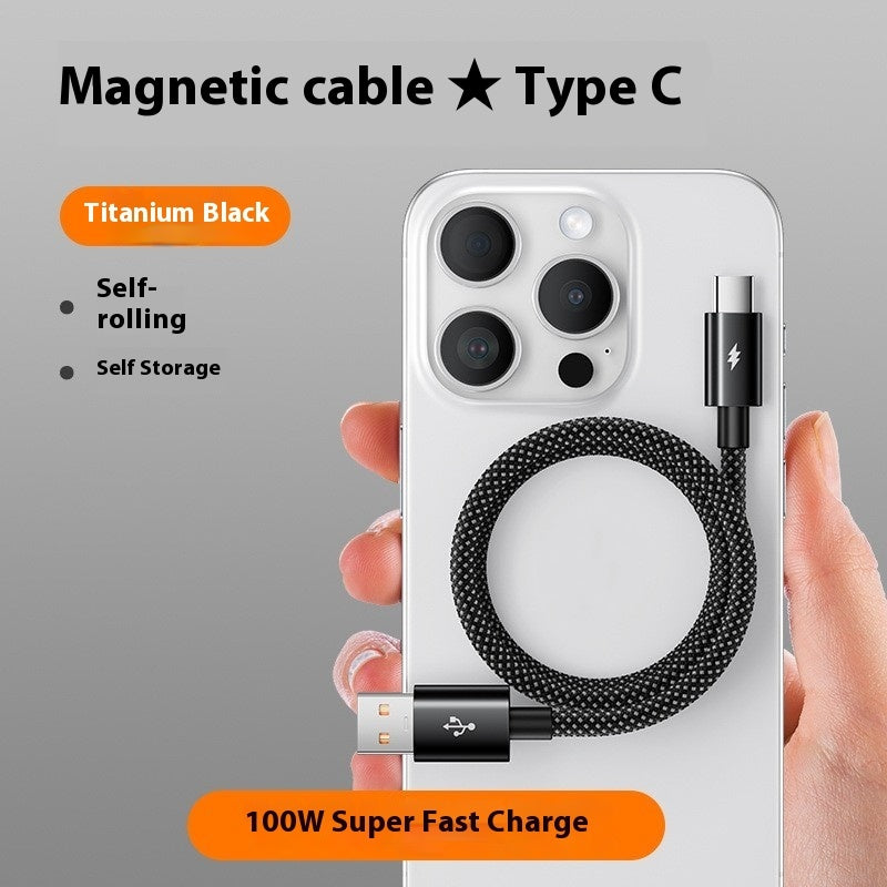 Magnetic Fast Charging Cable for iPhone & Type-C Devices