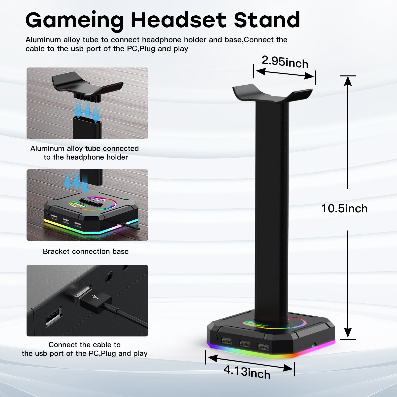 RGB Headphone Stand – Save Space and Brighten Your Desk!