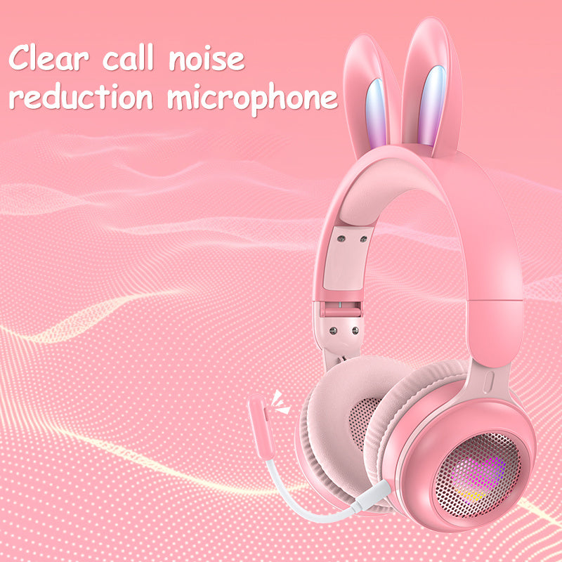 Cute Meets Cool – Wireless Luminous Rabbit Ear Headphones