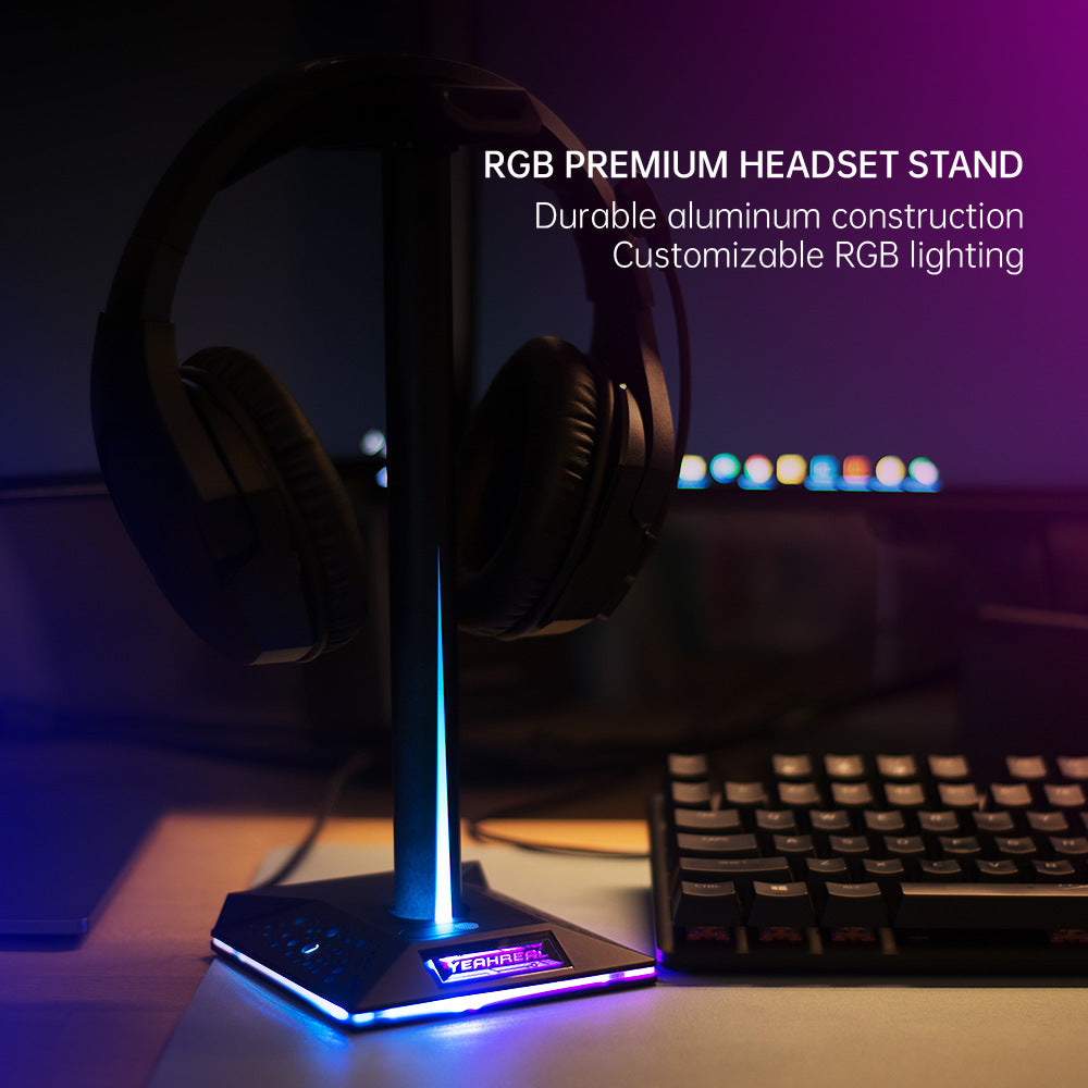 Gaming Headphones Dock – RGB Glow, USB Ports, Total Style!