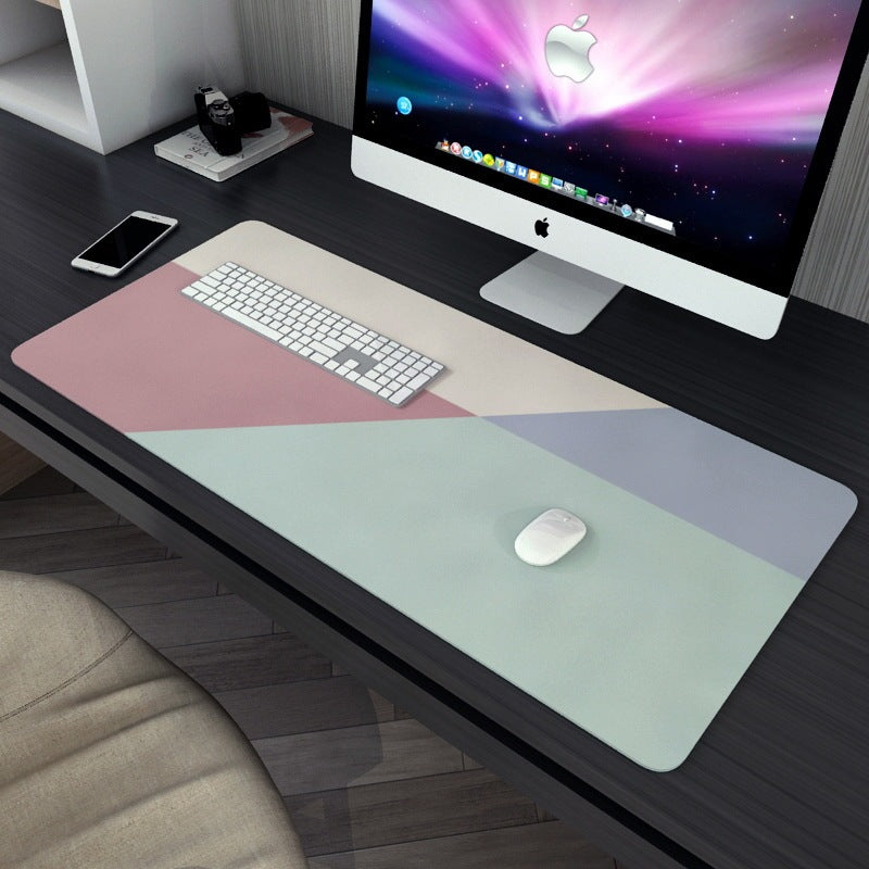 Stylish Comfort – Thick Geometric Desk Pad for Work & Play