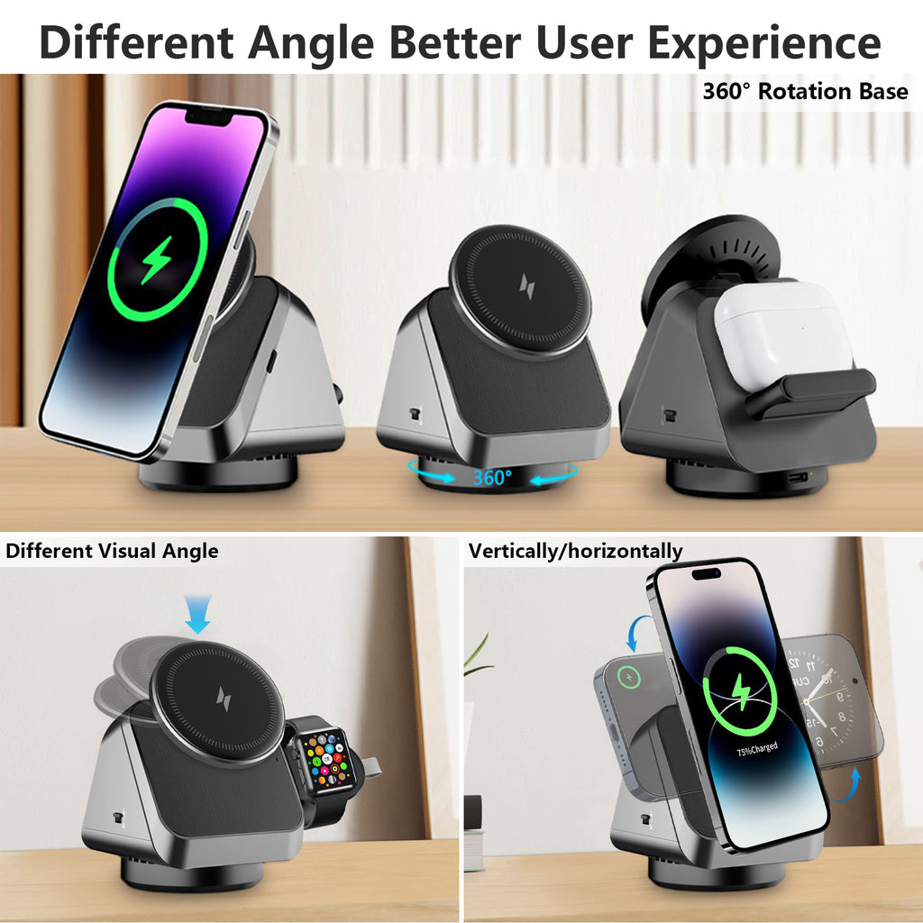 3-in-1 Magnetic Wireless Charger