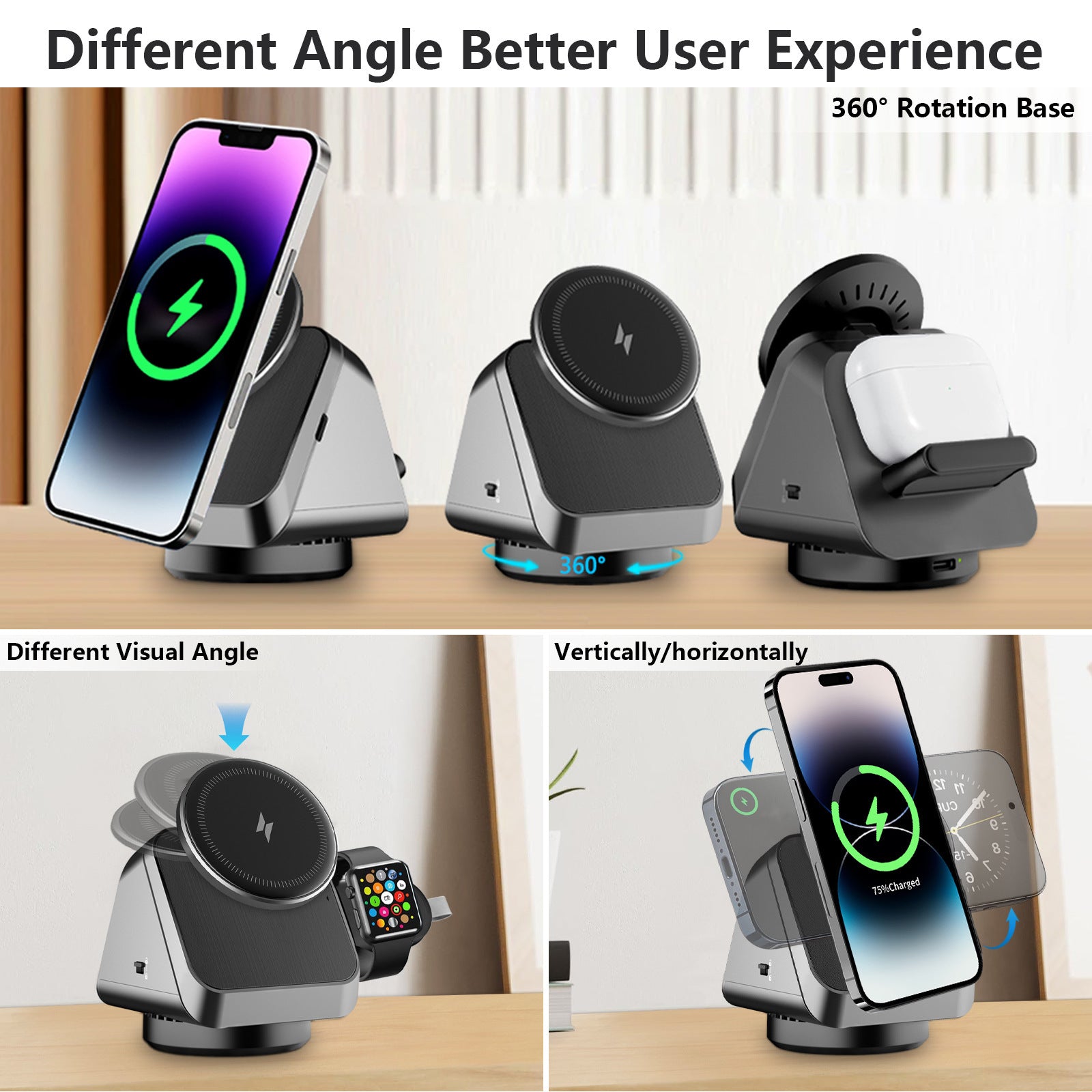 3-in-1 Magnetic Wireless Charger
