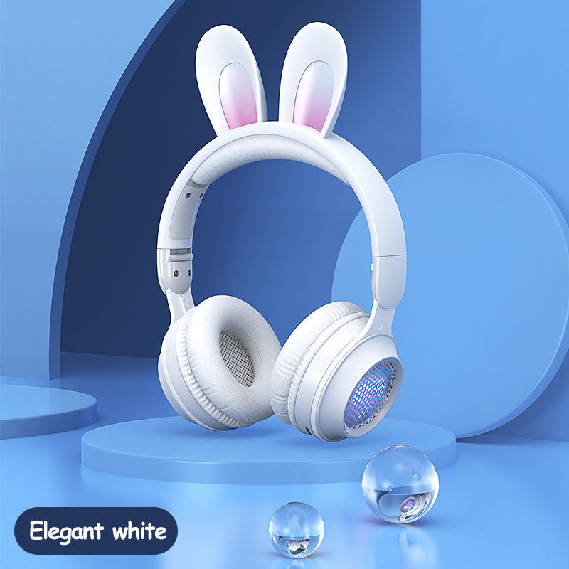 Cute Meets Cool – Wireless Luminous Rabbit Ear Headphones
