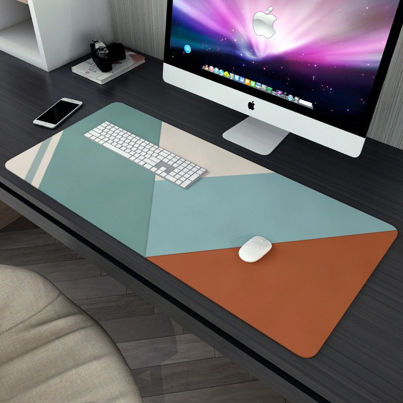 Stylish Comfort – Thick Geometric Desk Pad for Work & Play